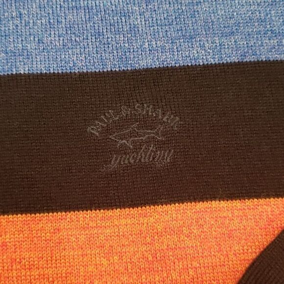 Paul&Shark Yachting Men's Mjlti Color Italian Wool Luxury Sweater Large - Picture 4 of 8